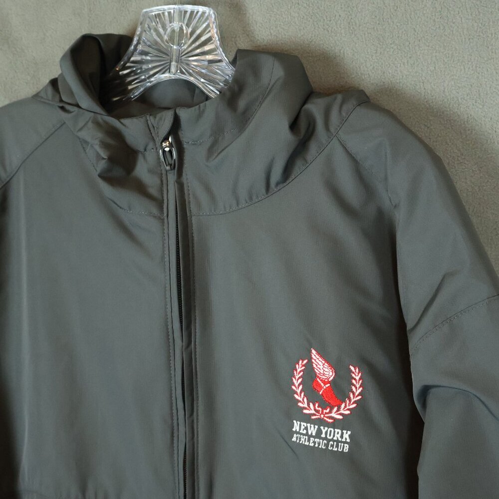 New York Athletic Club Under Armour Jacket Mens Large Gray Wing Foot NYAC Hoodie